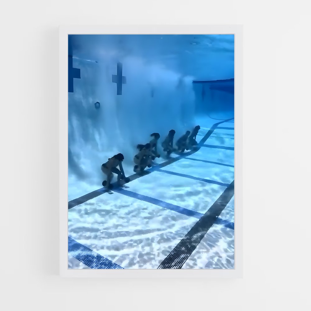 Poster Synchronized de diving synchronisé – affiche Plongeon synchronisé (vue 3)